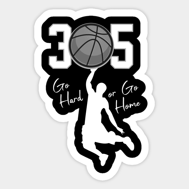 305 Miami Basketball Hoops Sticker by Spark of Geniuz